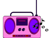 Desenho Radio cassette 2 pintado por rananny cozzer