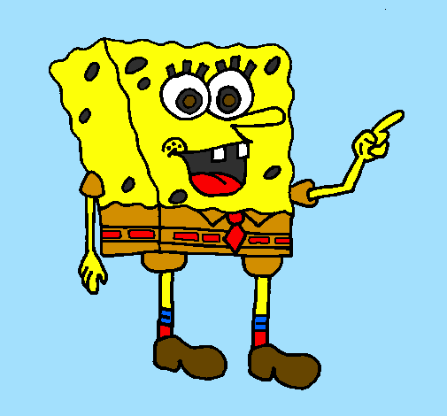 Desenho SpongeBob pintado por alisson