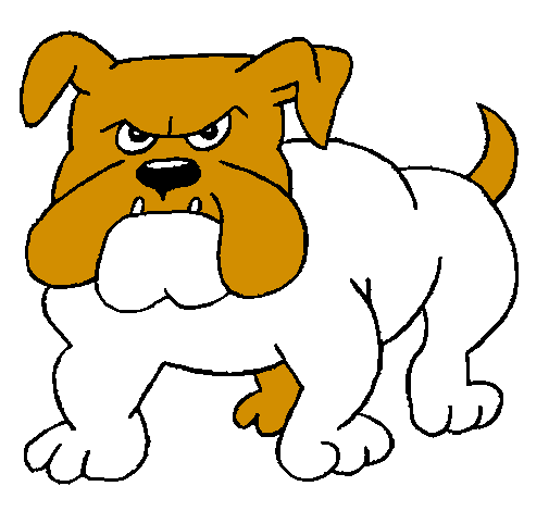 Desenho Cão Bulldog pintado por andressa  cabral  7 anos