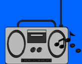 Desenho Radio cassette 2 pintado por p0 vei 