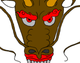 Desenho Cabeça de dragão pintado por vinicius