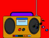 Desenho Radio cassette 2 pintado por ZÉ