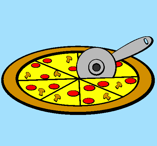 Desenho Pizza pintado por Luana