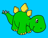 Desenho Bebê Stegosaurus pintado por caio
