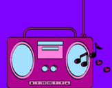 Desenho Radio cassette 2 pintado por Larissa