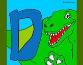 Desenho Dinossauro pintado por caio