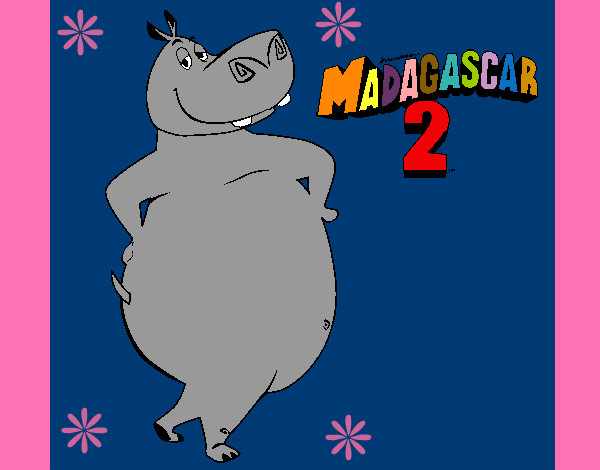 Desenho Madagascar 2 Gloria pintado por lorrane