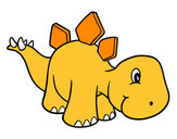 Desenho Bebê Stegosaurus pintado por MarlonF