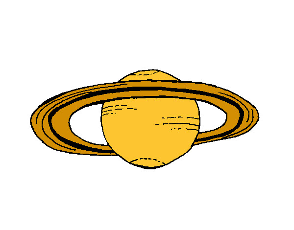 Desenho Saturno pintado por Marlon