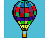 Desenho Balão de ar quente pintado por Biel