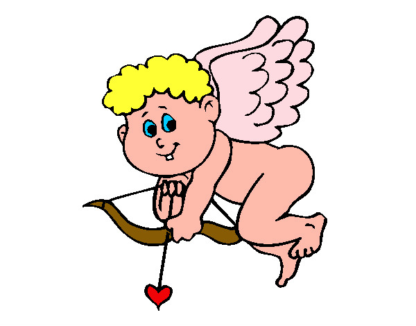 Desenho Cupido pintado por mayra