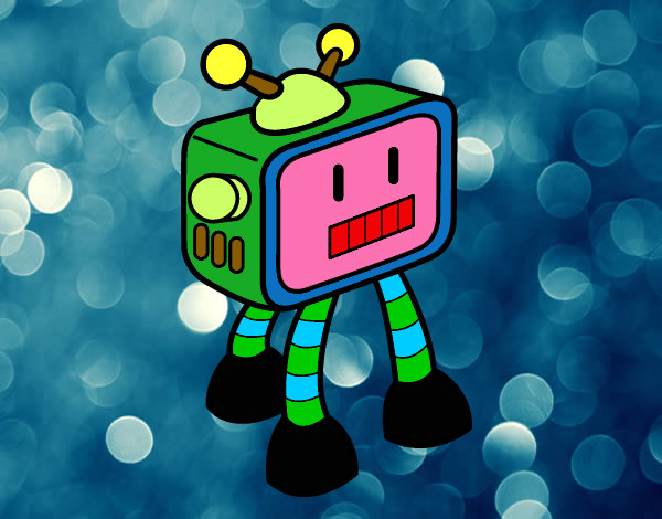 Desenho Robot TV pintado por Matheus-F