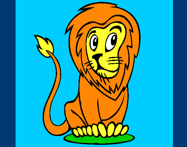 Desenho Leão pintado por titicali