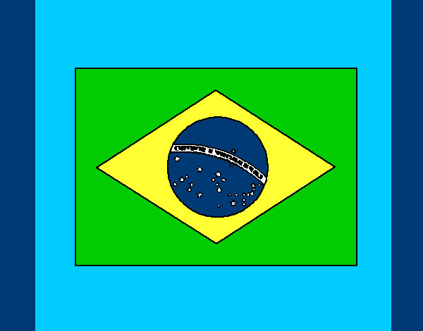 Desenho Brasil pintado por titicali