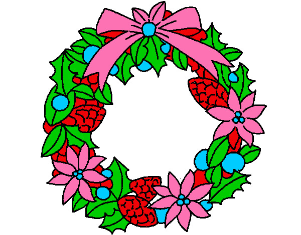 Desenho Coroa de flores natalícias pintado por dudda