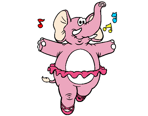 elefanta bailarina a dançar