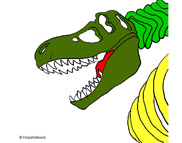Esqueleto de T-Rex para colorir