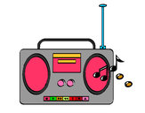 Desenho Radio cassette 2 pintado por mar8car2