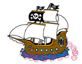 Desenho Barco pirata pintado por alefe