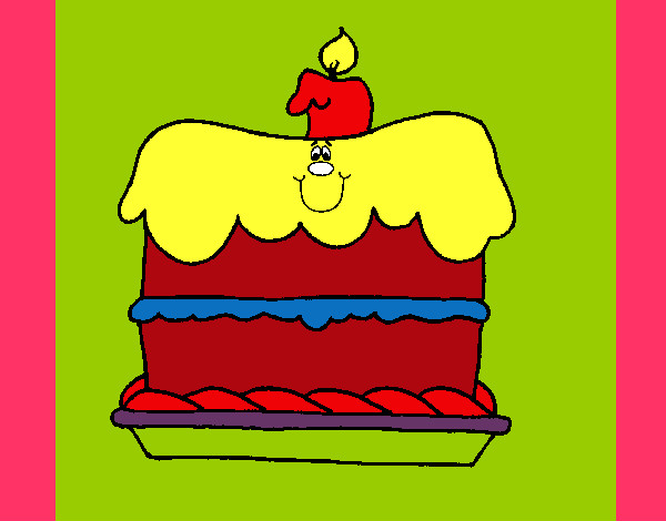 Arquivo de Desenho de bolo colorido para imprimir - Páginal Inicial