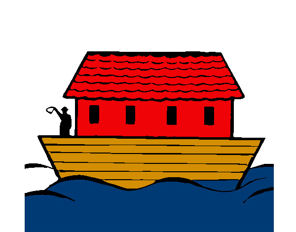 Desenho Arca de Noé pintado por vitoria