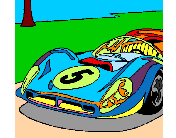 Desenho Automóvel número 5 pintado por zilda