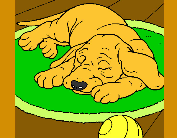 Desenho Cão a dormir pintado por diogo