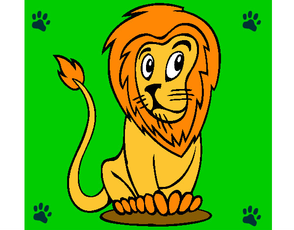 Desenho Leão pintado por zilda