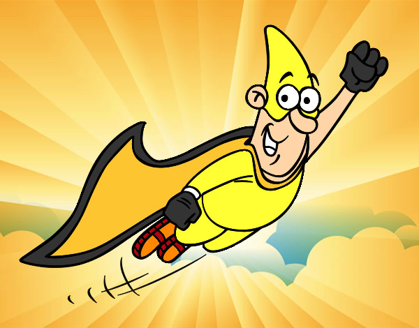 Desenho Super-herói voando pintado por emerson 