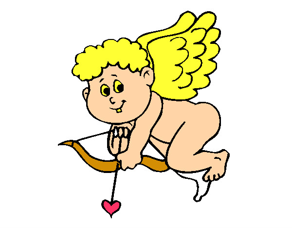 Desenho Cupido pintado por vick