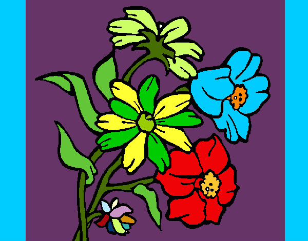 Desenho Flores pintado por zilda