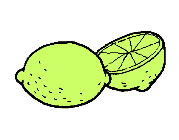 Desenho Limão pintado por vick