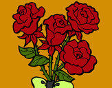 Desenho Ramo de rosas pintado por michellegk