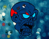 Desenho Cabeça de zombie pintado por leandro