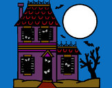 Desenho Casa do terror pintado por VANDINHA