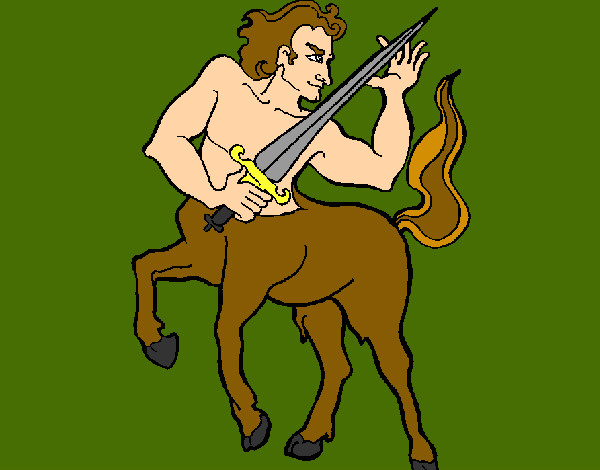 Desenho Centauro pintado por bruninho