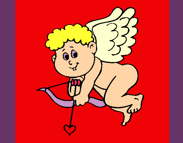Desenho Cupido pintado por dred