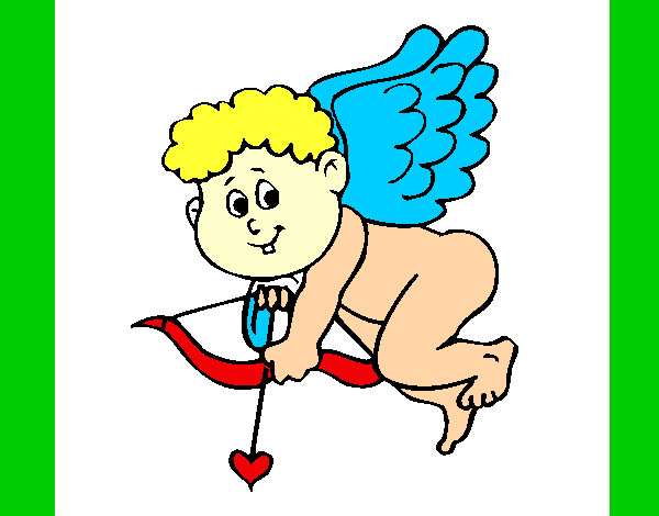 Desenho Cupido pintado por laura