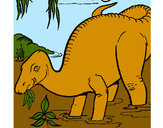 Desenho Dinossauro a comer pintado por bruninho