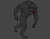Desenho Homem lobo pintado por bruninho