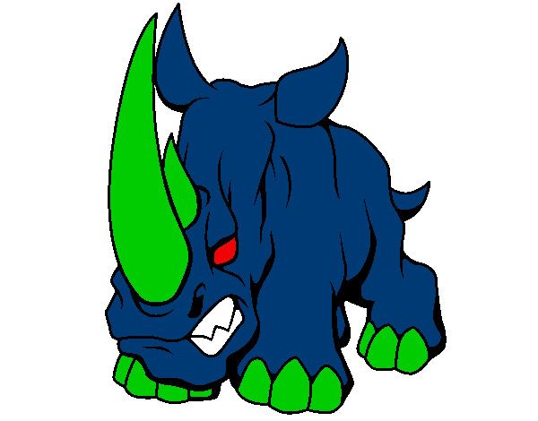 Desenho Rinoceronte II pintado por bubu1233