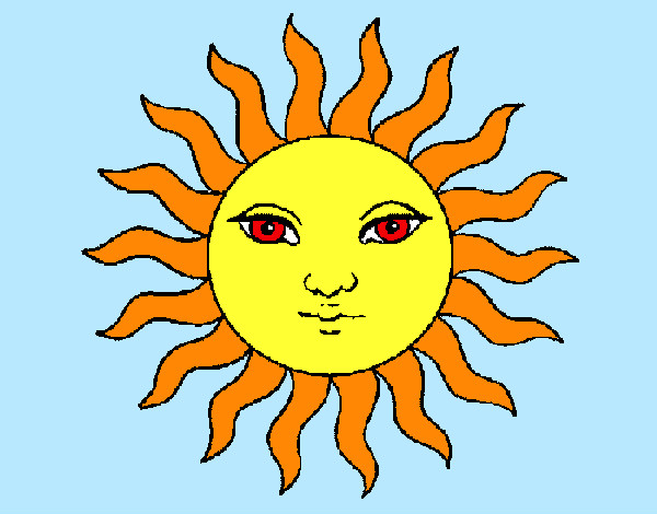 Desenho Sol pintado por bruninho