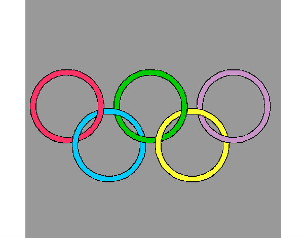 Desenho Argolas dos jogos olimpícos pintado por pingmane