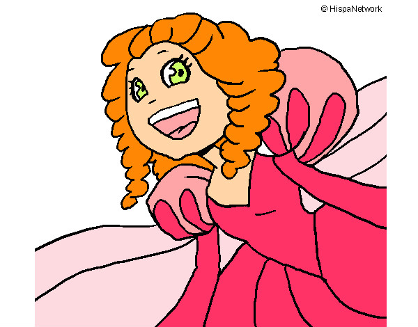 Desenho Princesa risonha pintado por Laila