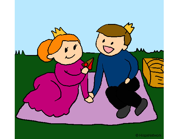 Desenho Príncipes de picnic pintado por Laila