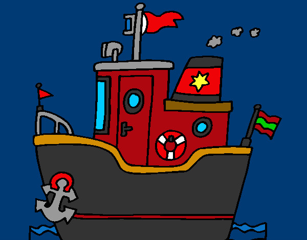 Desenho Barco com âncora pintado por pxui