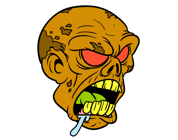 Desenho Cabeça de zombie pintado por Gabribrel