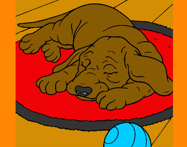 Desenho Cão a dormir pintado por nayarinha