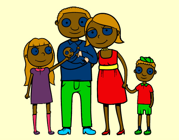 Desenho Família unida pintado por  julia123