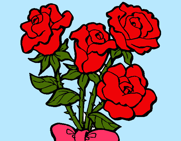 Desenho Ramo de rosas pintado por ana2002
